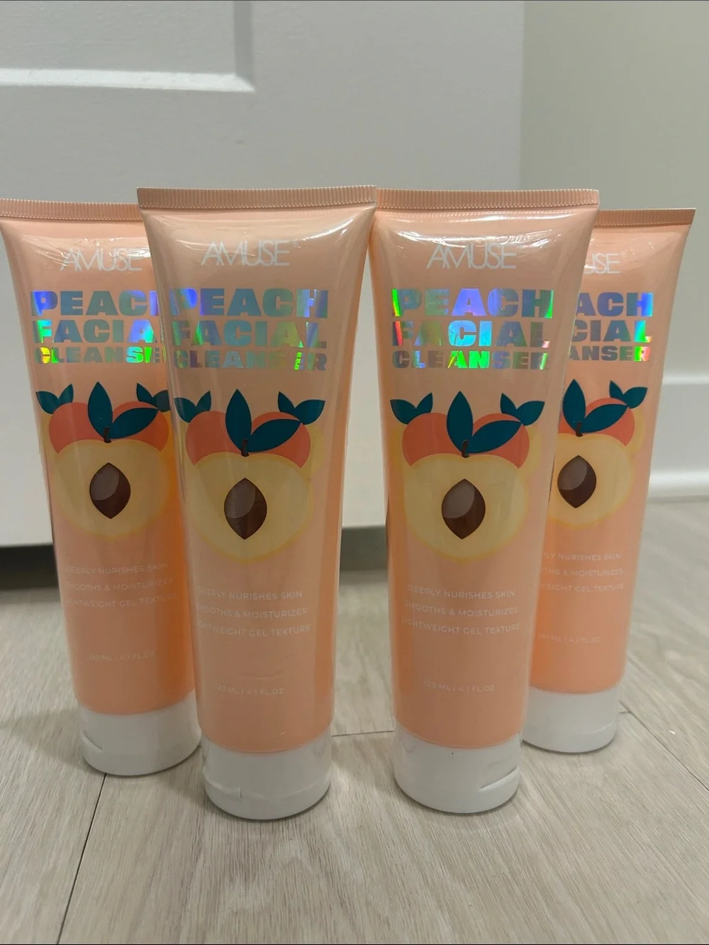 Amuse (NWT) Peach Facial Cleanser—Set of 4